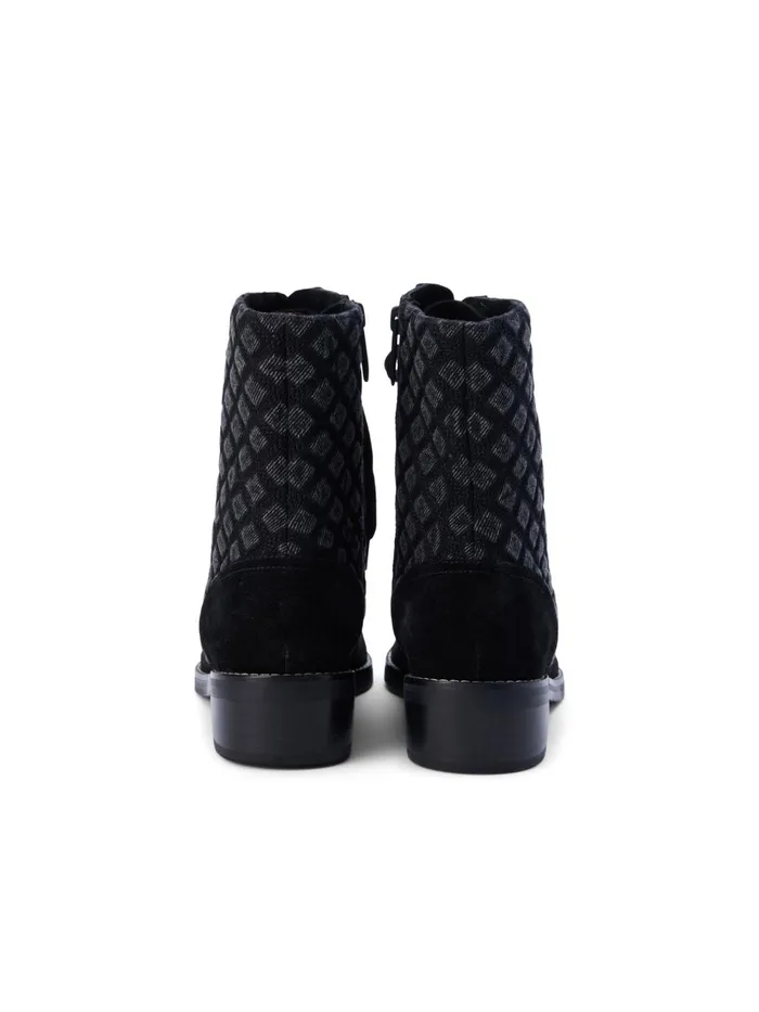 L039Agence Boots and Booties Women Desiree Denim Boot Black Denim L039Agence Boots and Booties Women Desiree Denim Boot Black Denim