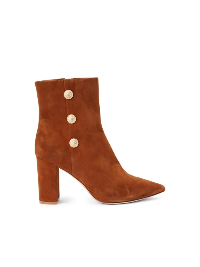 L039Agence Boots and Booties Women Theodora Bootie Buckskin Suede