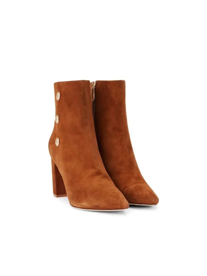 L039Agence Boots and Booties Women Theodora Bootie Buckskin Suede L039Agence Boots and Booties Women Theodora Bootie Buckskin Suede