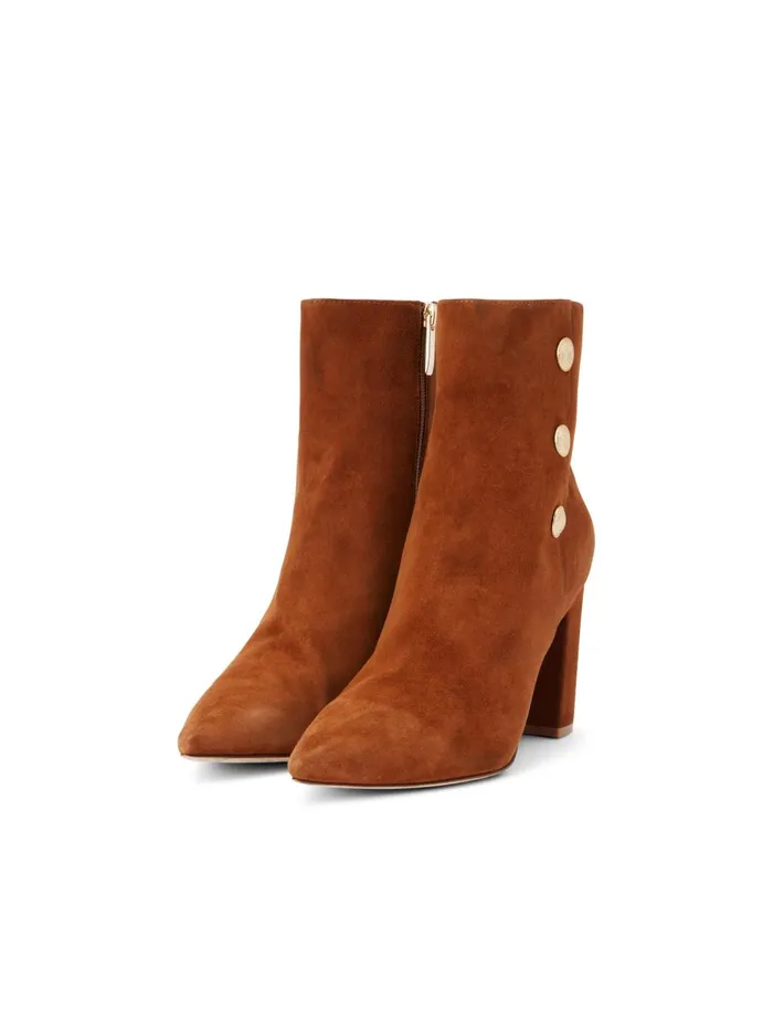 L039Agence Boots and Booties Women Theodora Bootie Buckskin Suede L039Agence Boots and Booties Women Theodora Bootie Buckskin Suede