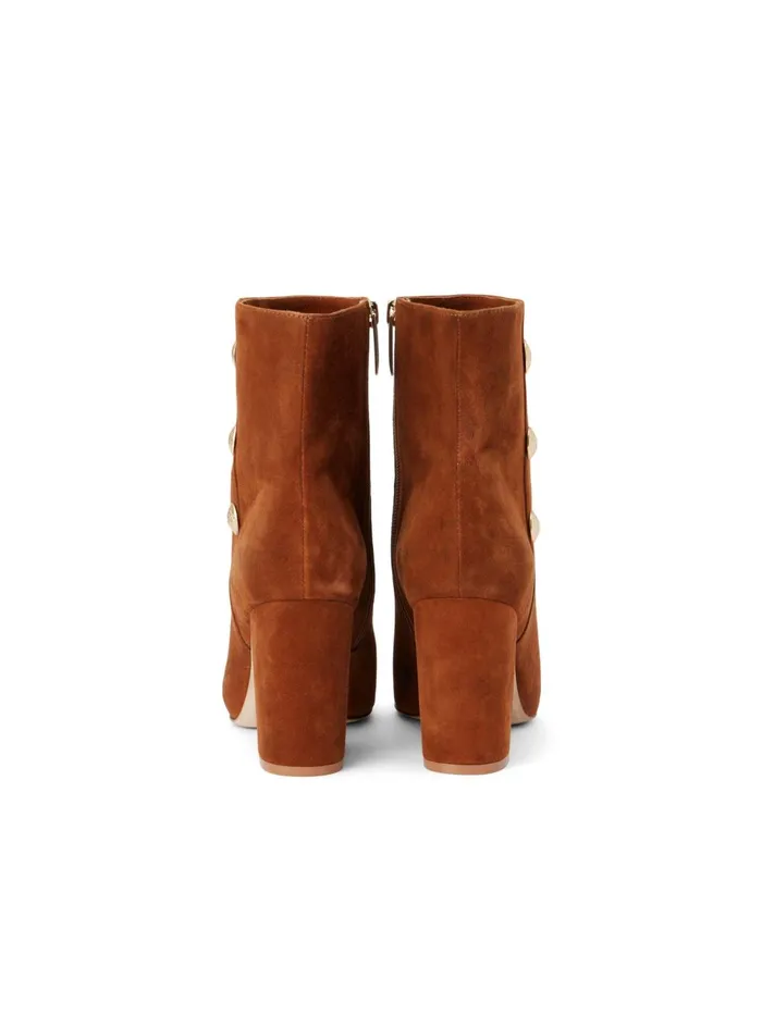 L039Agence Boots and Booties Women Theodora Bootie Buckskin Suede L039Agence Boots and Booties Women Theodora Bootie Buckskin Suede