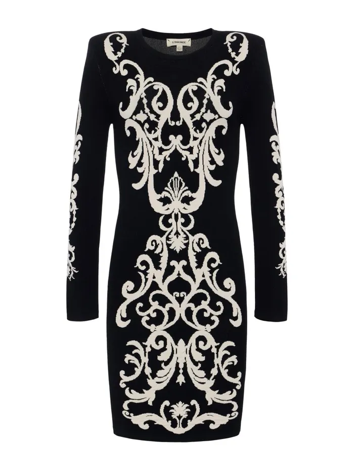 L039Agence Dresses and Jumpsuits Women Amadi Mini Dress Blackbone L039Agence Dresses and Jumpsuits Women Amadi Mini Dress Blackbone