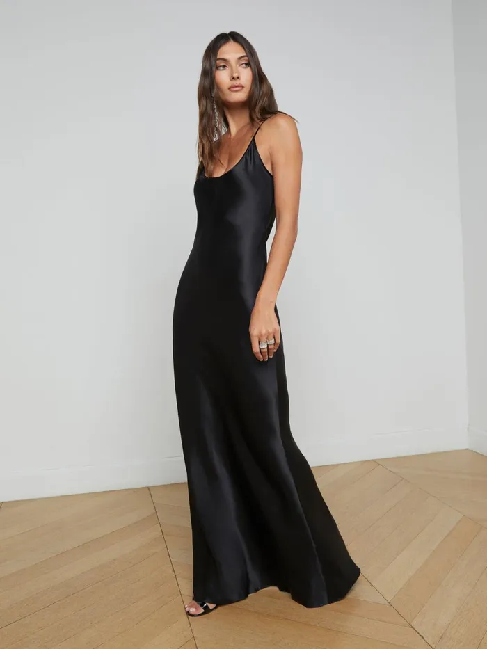 L039Agence Dresses and Jumpsuits Women Charmaine Silk Gown Black L039Agence Dresses and Jumpsuits Women Charmaine Silk Gown Black