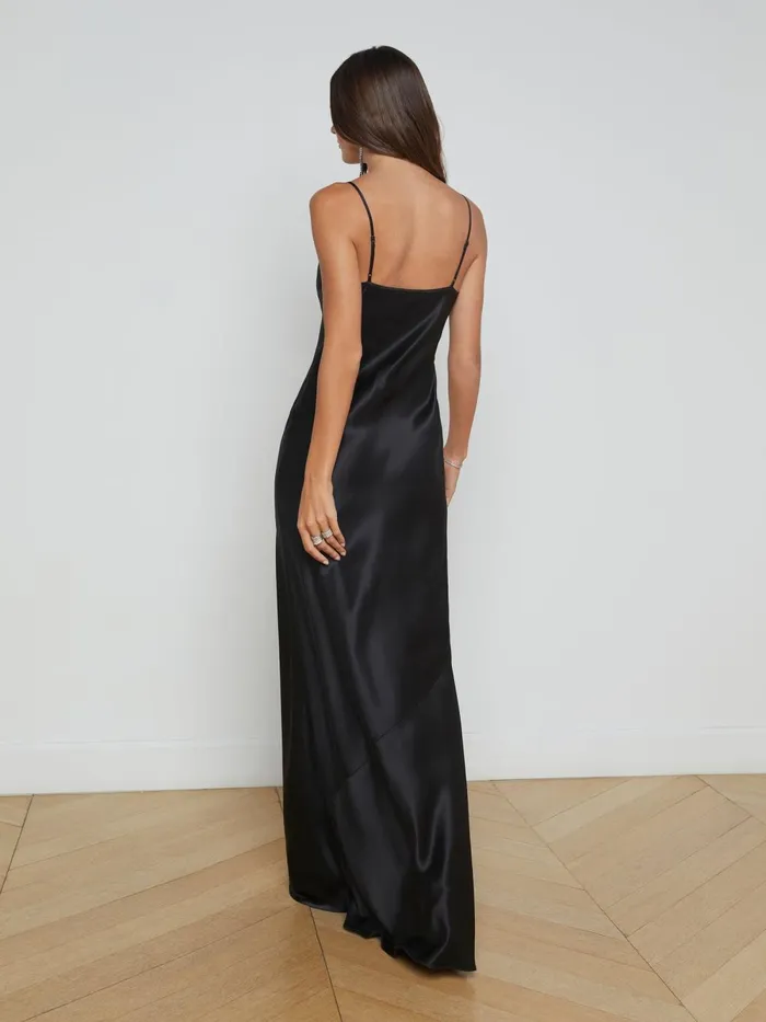 L039Agence Dresses and Jumpsuits Women Charmaine Silk Gown Black L039Agence Dresses and Jumpsuits Women Charmaine Silk Gown Black