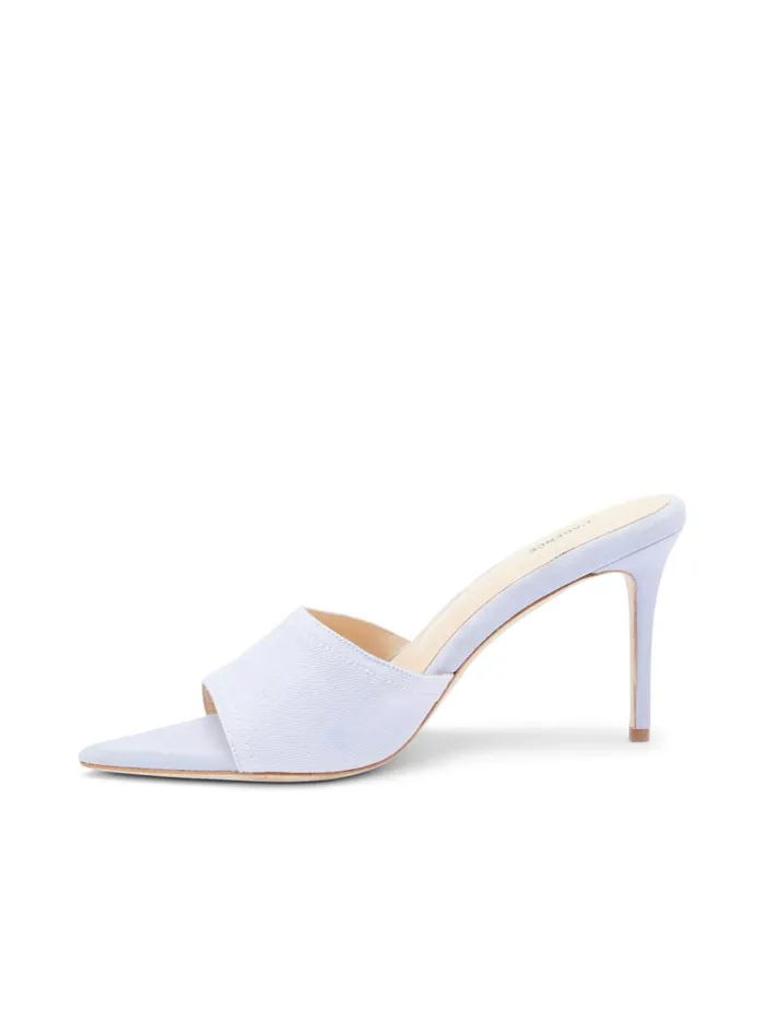 L039Agence Heels Women Lolita Denim OpenToe Mule Lilac Denim L039Agence Heels Women Lolita Denim OpenToe Mule Lilac Denim
