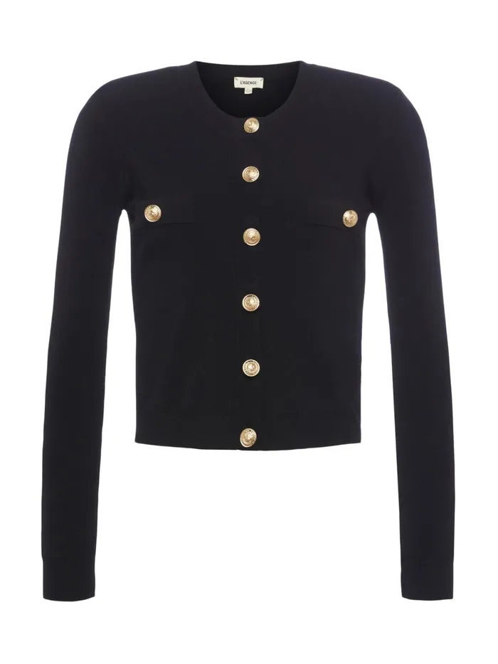 L039Agence Knitwear Women Toulouse Cardigan Black L039Agence Knitwear Women Toulouse Cardigan Black