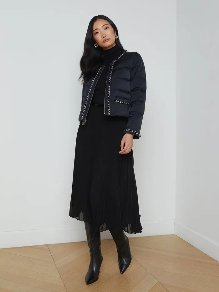 L039Agence Outerwear Women Crest Down Jacket Black L039Agence Outerwear Women Crest Down Jacket Black