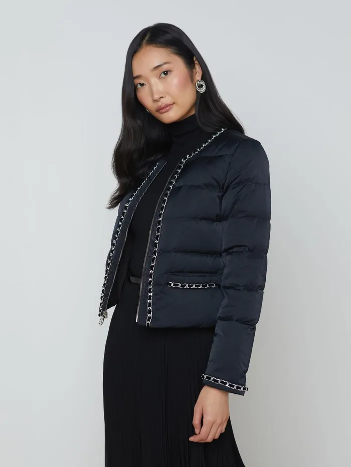 L039Agence Outerwear Women Crest Down Jacket Black L039Agence Outerwear Women Crest Down Jacket Black
