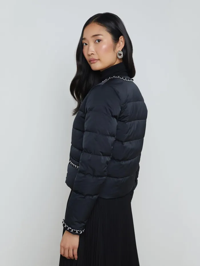 L039Agence Outerwear Women Crest Down Jacket Black L039Agence Outerwear Women Crest Down Jacket Black