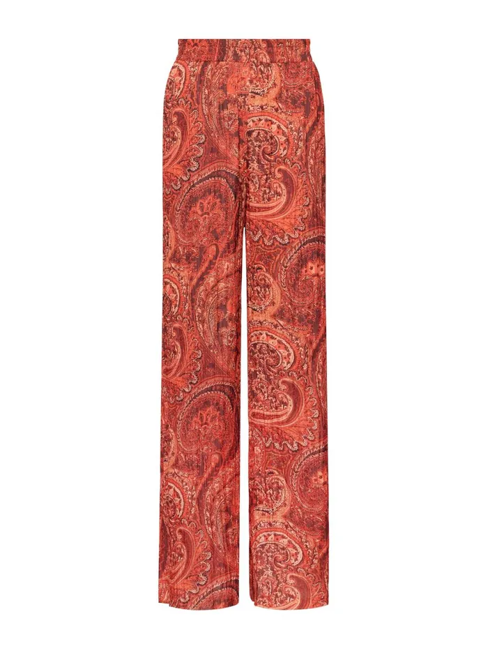 L039Agence Pants Women Lillian WideLeg Pant Rust Multi Boute Paisley L039Agence Pants Women Lillian WideLeg Pant Rust Multi Boute Paisley
