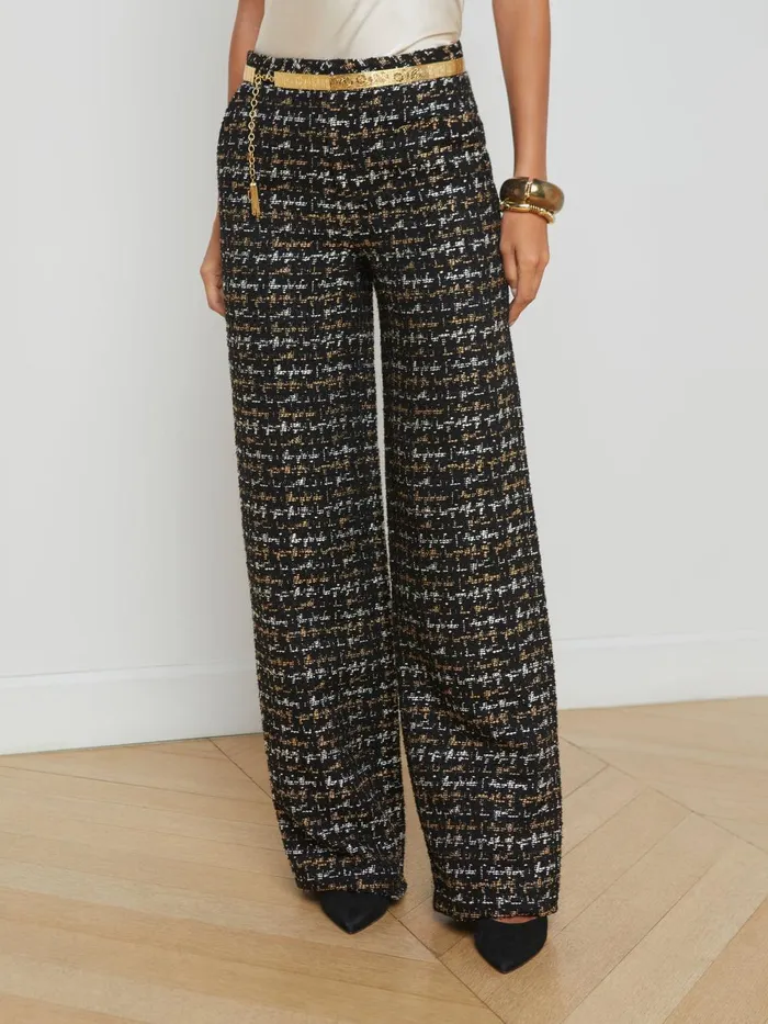 L039Agence Pants Women Livvy Tweed Trouser Blacktan Tweed