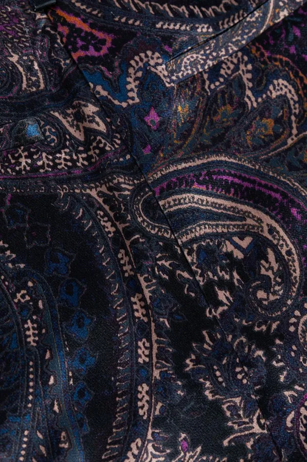 L039Agence Pants Women Pilar WideLeg Pant Plum Multi Boute Paisley