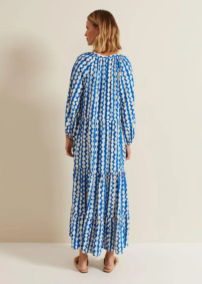 Lara Midaxi Dress Blueivory Women Phase Eight Dresses