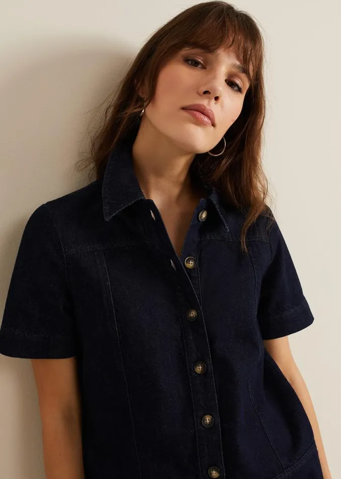 Larisa Denim Tunic Dress Denim Women Phase Eight Dresses