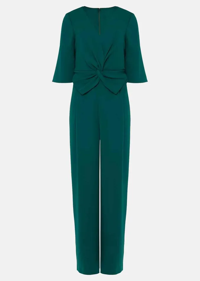 Layla Bow Jumpsuit Emerald Women Phase Eight Dresses