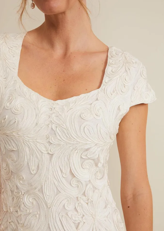 Layton Tapework Mini Dress Buttermilk Women Phase Eight Dresses