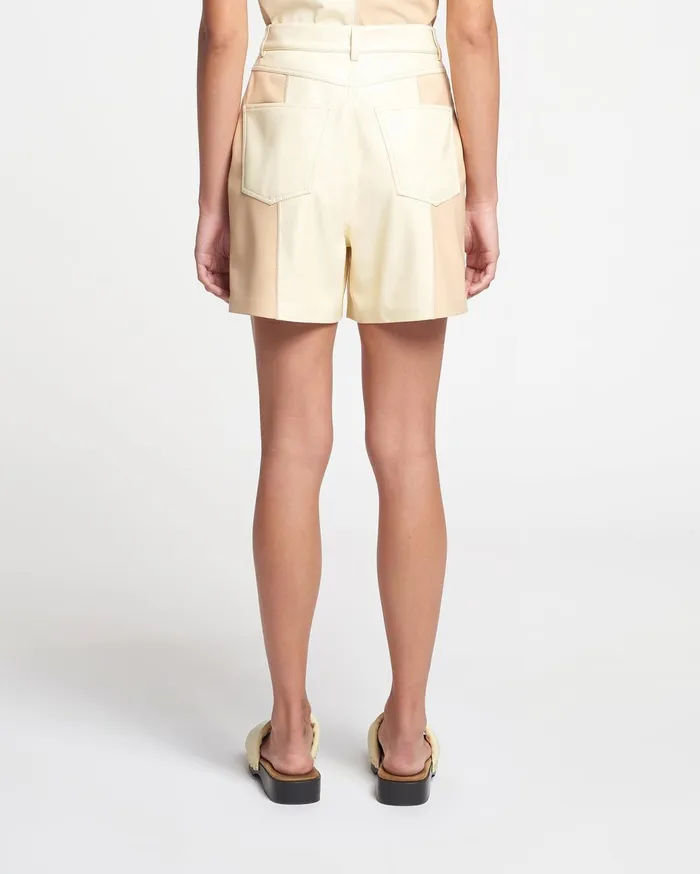 Leana AltLeather Shorts EgghsellVanilla Women Nanushka Shorts