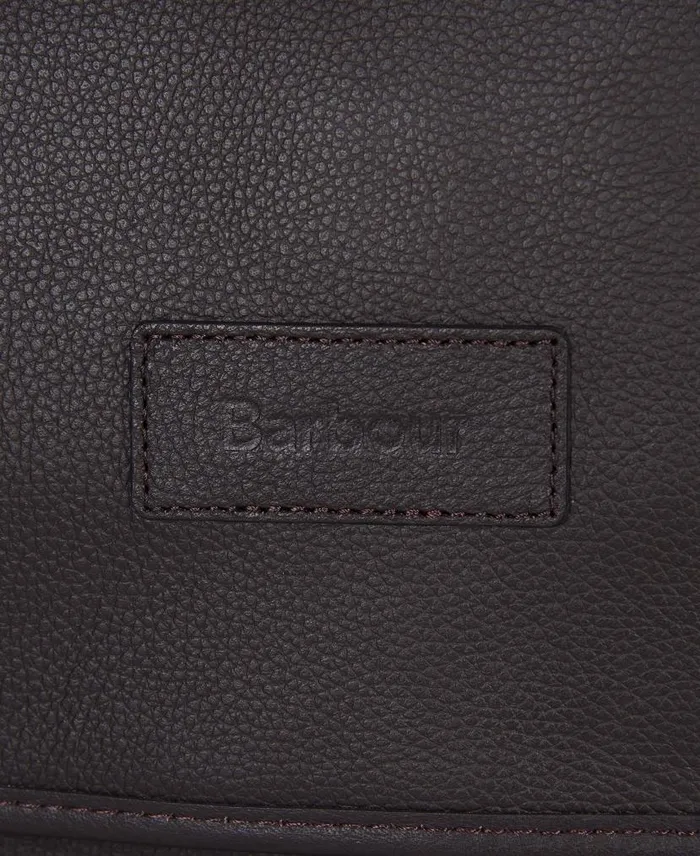 Leather Briefcase Chocolate Men Barbour Bags and Luggage