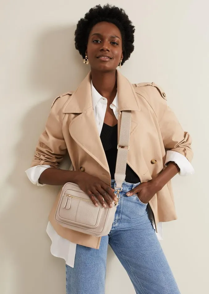 Leather Cross Body Bag Stone Women Phase Eight Bags and Clutches