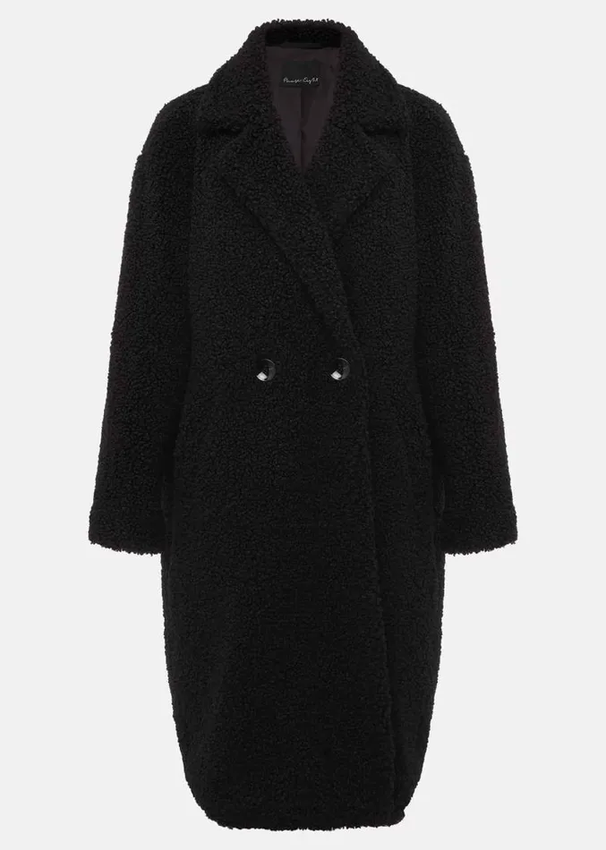 Libbie Longline Teddy Coat Black Women Phase Eight Coats