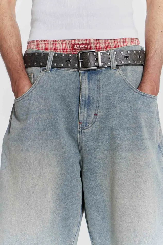 Light Wash Jumbo Jorts Blue Men Jaded London Shorts and Jorts Light Wash Jumbo Jorts Blue Men Jaded London Shorts and Jorts