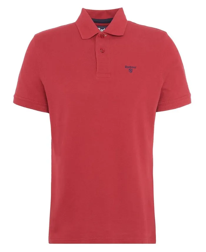 Lightweight Sports Polo Shirt Pink Mist Men Barbour Polo Shirts