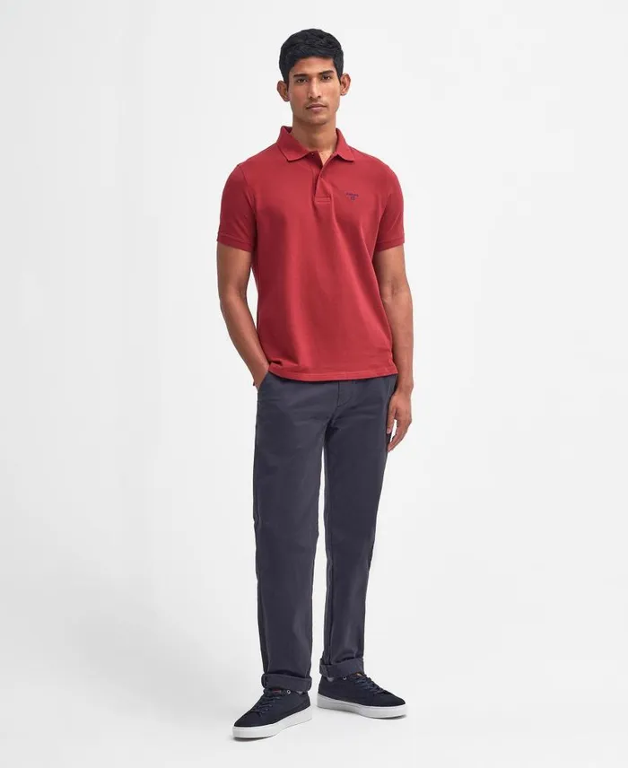 Lightweight Sports Polo Shirt Pink Mist Men Barbour Polo Shirts
