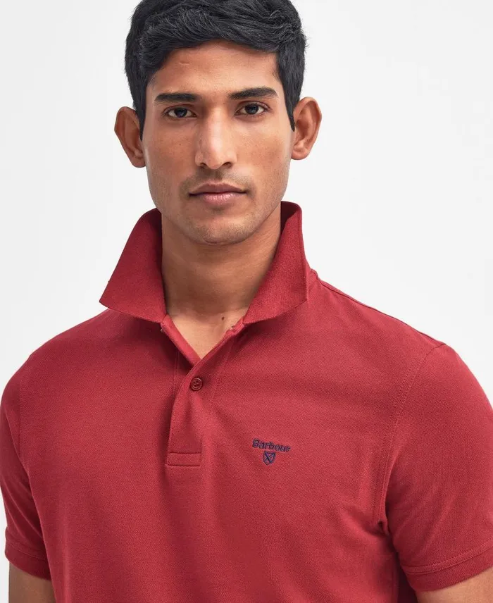 Lightweight Sports Polo Shirt Pink Mist Men Barbour Polo Shirts