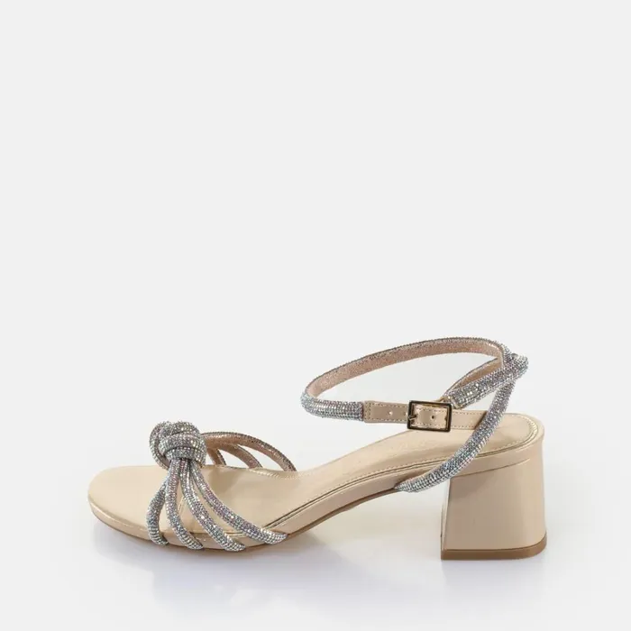 Lilly Bow Cream Buffalo Heels