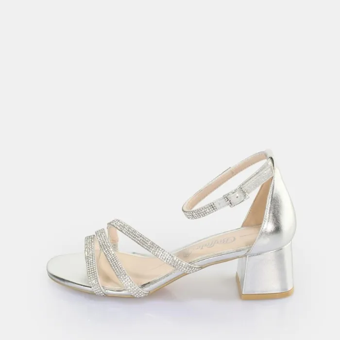 Lilly Glam Silver Buffalo Heels
