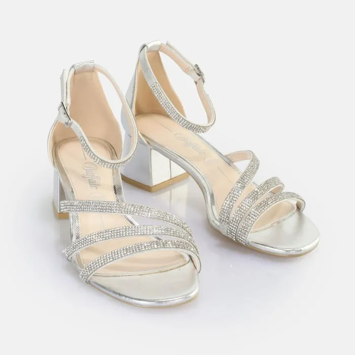 Lilly Glam Silver Buffalo Heels Lilly Glam Silver Buffalo Heels