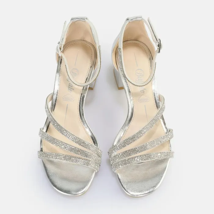 Lilly Glam Silver Buffalo Heels Lilly Glam Silver Buffalo Heels