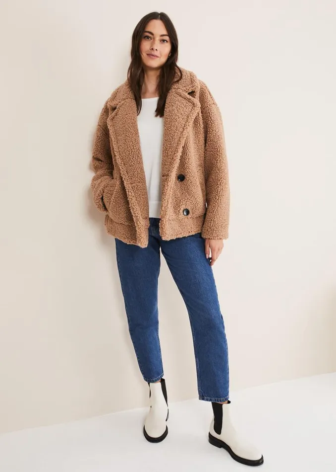 Linda Button Trim Knit Ivory Women Phase Eight Knitwear