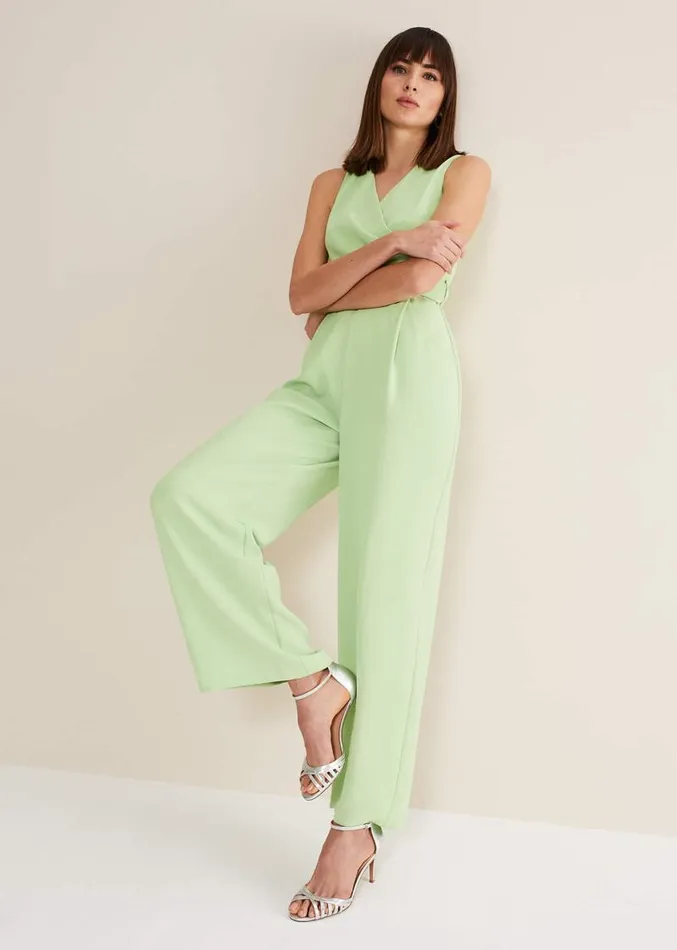 Lissia Green Wide Leg Jumpsuit Apple Green Women Phase Eight Dresses