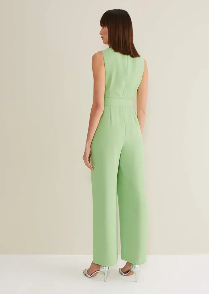 Lissia Green Wide Leg Jumpsuit Apple Green Women Phase Eight Dresses