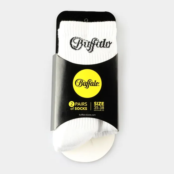 Logo Quarter 2 Pack White Buffalo Socks Logo Quarter 2 Pack White Buffalo Socks