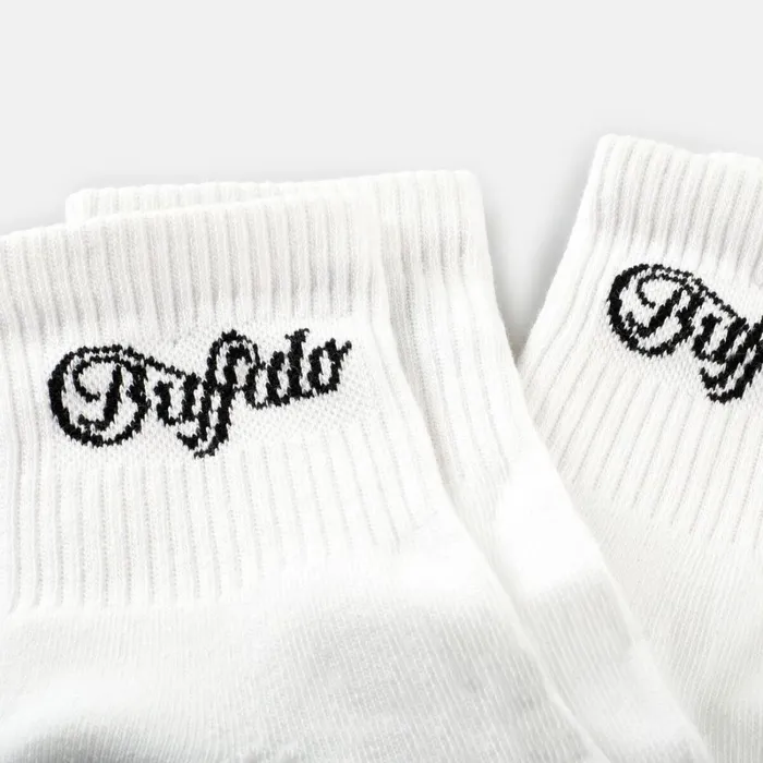 Logo Quarter 2 Pack White Buffalo Socks Logo Quarter 2 Pack White Buffalo Socks