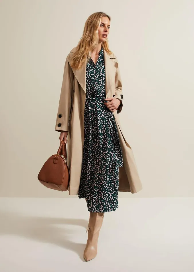 Loretta Midi Dress Green Multi Women Phase Eight Dresses