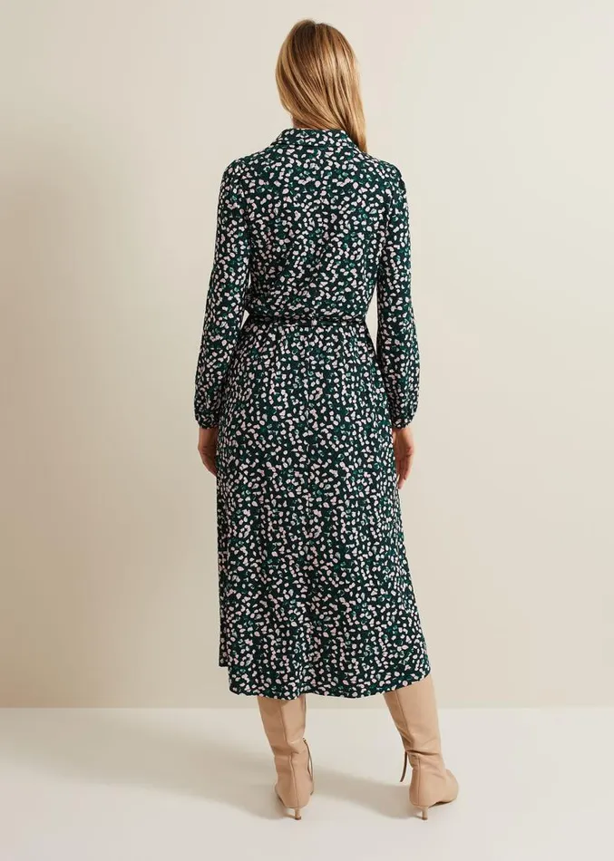 Loretta Midi Dress Green Multi Women Phase Eight Dresses