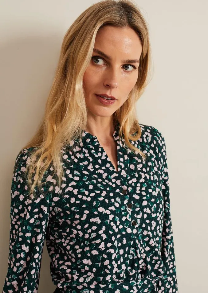 Loretta Midi Dress Green Multi Women Phase Eight Dresses