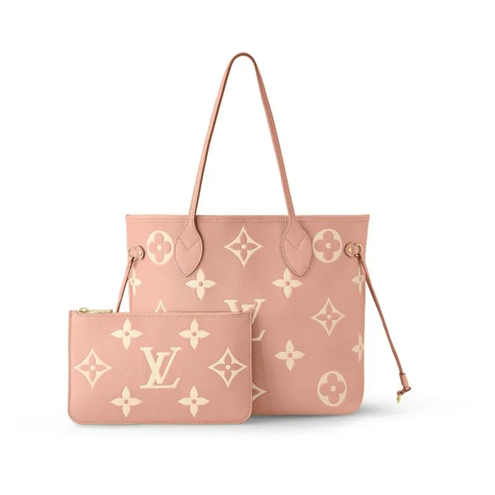 Louis Vuitton Neverfull Bag Louis Vuitton Neverfull MM M46329 Trianon Pink Cream 8211 Louis Vuitton Handbag Store 8211 Women