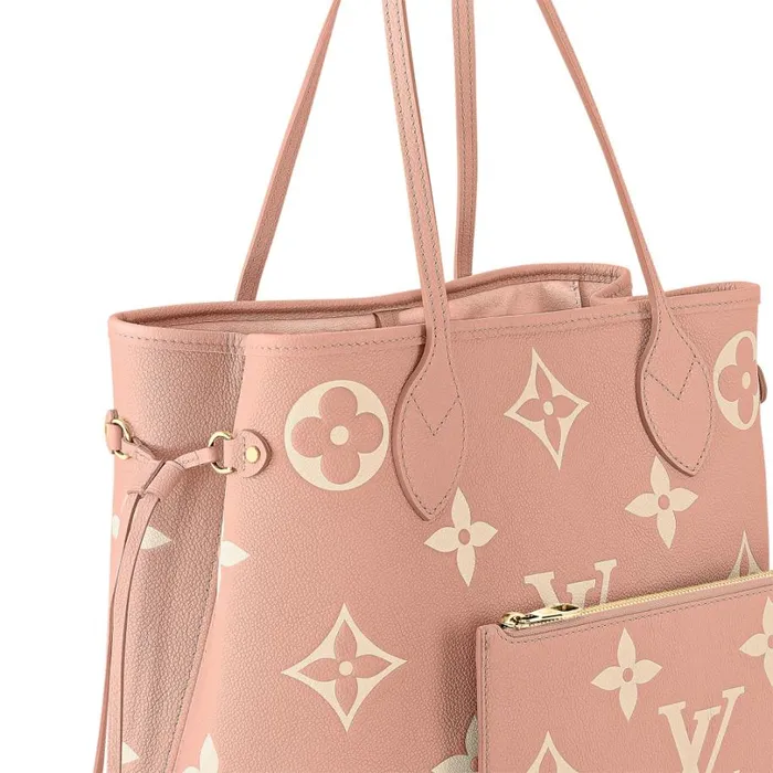 Louis Vuitton Neverfull Bag Louis Vuitton Neverfull MM M46329 Trianon Pink Cream 8211 Louis Vuitton Handbag Store 8211 Women