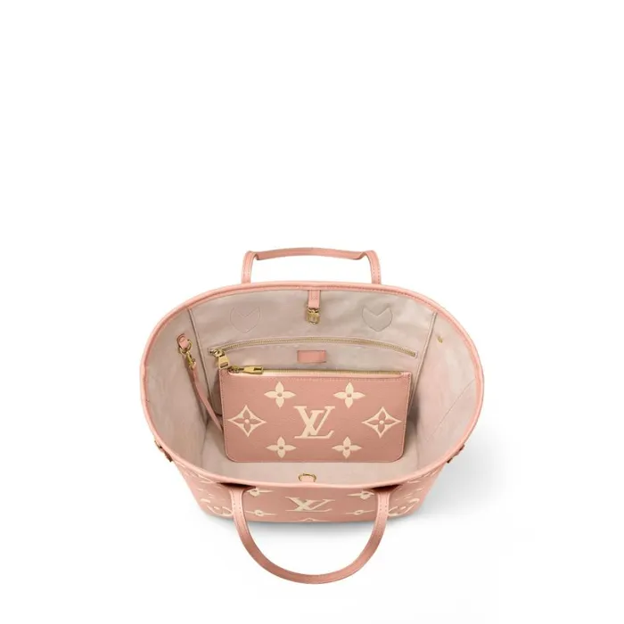 Louis Vuitton Neverfull Bag Louis Vuitton Neverfull MM M46329 Trianon Pink Cream 8211 Louis Vuitton Handbag Store 8211 Women