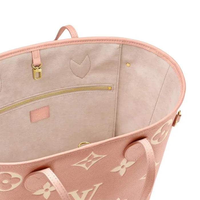 Louis Vuitton Neverfull Bag Louis Vuitton Neverfull MM M46329 Trianon Pink Cream 8211 Louis Vuitton Handbag Store 8211 Women