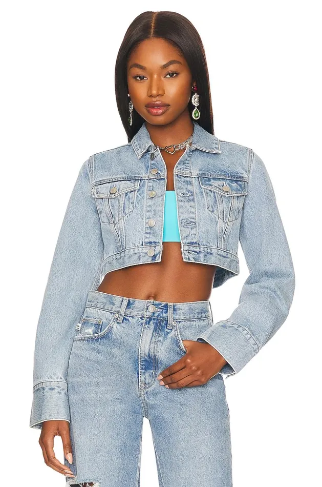 Lovers and Friends Denim Women Casey Micro Shrunken Jacket Chateau