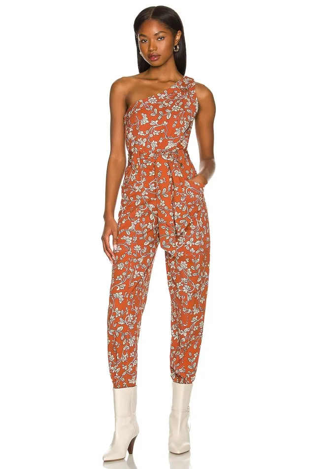 Lovers and Friends Denim Women Trent Jumpsuit Zoe Rust Floral