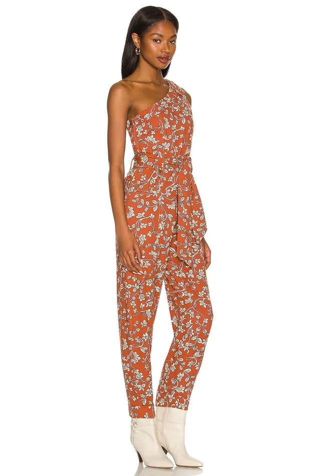 Lovers and Friends Denim Women Trent Jumpsuit Zoe Rust Floral Lovers and Friends Denim Women Trent Jumpsuit Zoe Rust Floral
