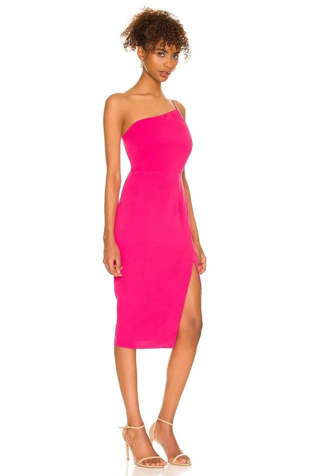 Lovers and Friends Dresses Women Lazo Midi Dress Hot Pink Lovers and Friends Dresses Women Lazo Midi Dress Hot Pink