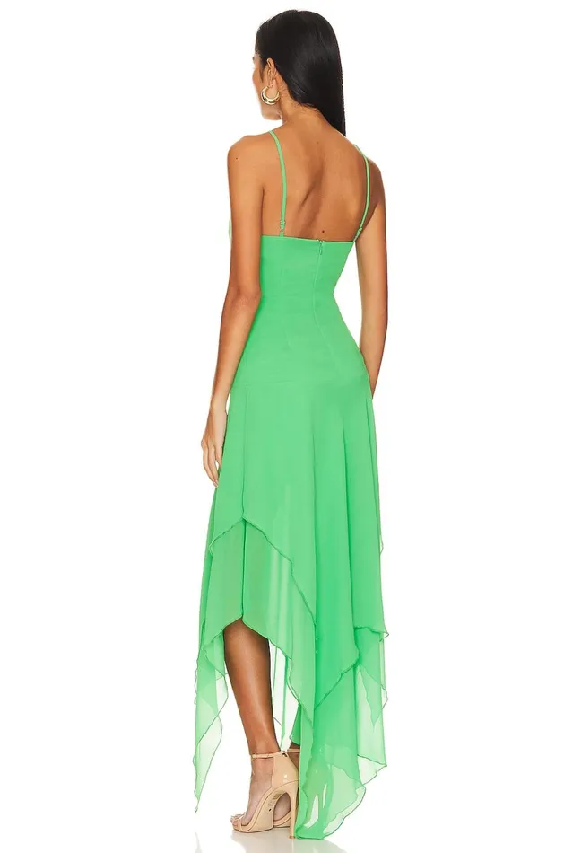 Lovers and Friends Dresses Women Shelby Asymmetric Dress Green Lovers and Friends Dresses Women Shelby Asymmetric Dress Green