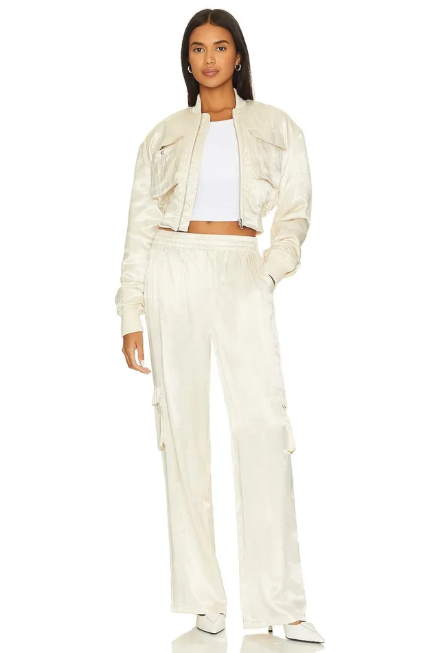 Lovers and Friends Jackets and Coats Women Miranda Bomber Jacket Cream Lovers and Friends Jackets and Coats Women Miranda Bomber Jacket Cream